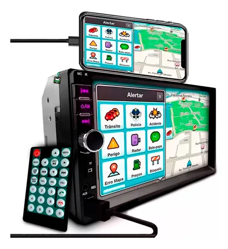 comprar Central Multimídia Mp5 2 Din 7 Polegadas Espelhamento Usb Sd Bluetooth 7810h First
