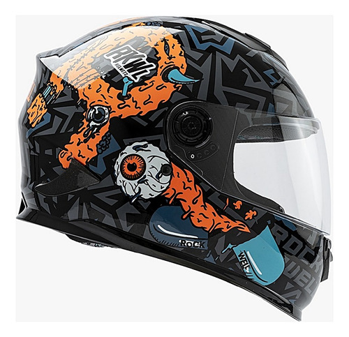 Casco De Moto Integral Rockwell Zombie Plain Premium Antares