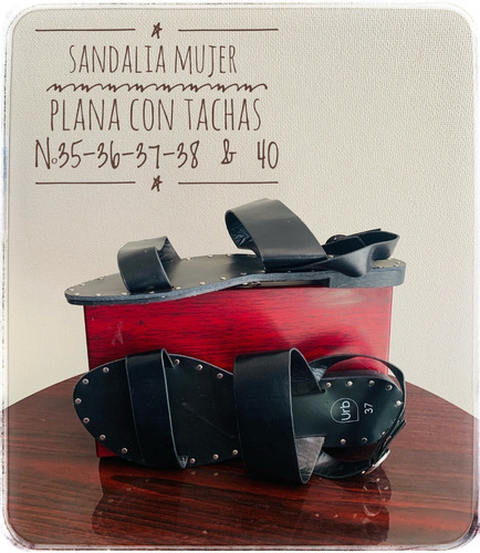 Sandalia Verano Plana Con Tachas