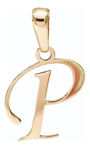 Dije Inicial Letra P Oro 14k Tamaño 2 Cm + Cadena De Regalo