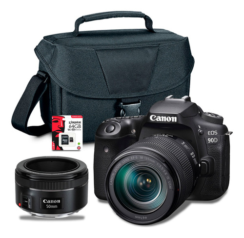 Combo 72 Eos 90d Ef-s 18-135mm + Sd 64gb + Ef-50mm + Estuche