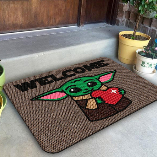 Tapete Decorativo Star Wars Welcome Grogu De 70x50 Cm