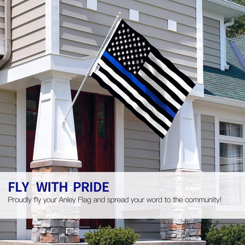 Bandera Anley Fly Breeze Thin Blue Line Usa, 120 X 180 Cm, P