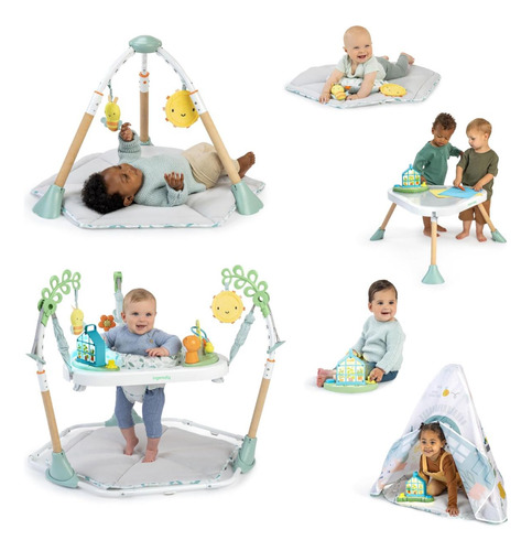 Ingenuity Tummy-toes-toes 6-in-1 Milestone Center, Play Gym,