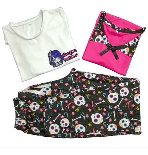 Pijama Multiusos Mujer 3 Piezas Blusas Pantalón Piel Durazno