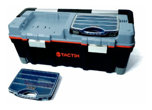 Imagen 2 de 2 de Caja De Herramientas 2 Gaveteros Tactix Cierre Mango Metal