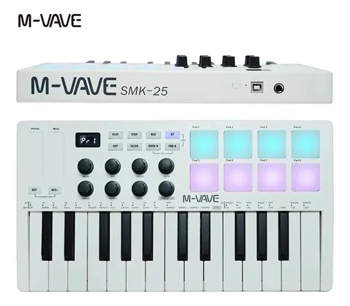 【期間限定値下げ】ワイヤレス MIDIキーボード M-Vave SMK25 Teclado Controlador M-vave Smk-25 - Midi 25 Teclas | Frete grátis