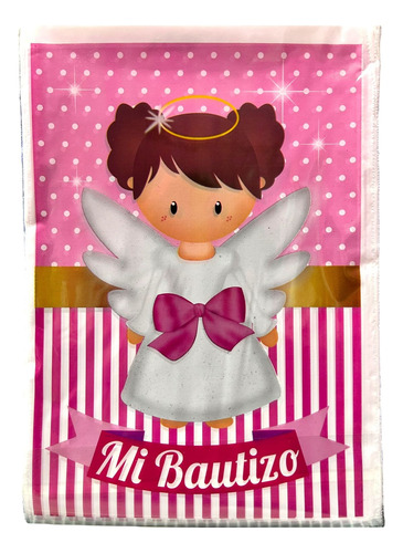 25 Bolsas Para Dulces Con Diseño De Angelita Mi Bautizo