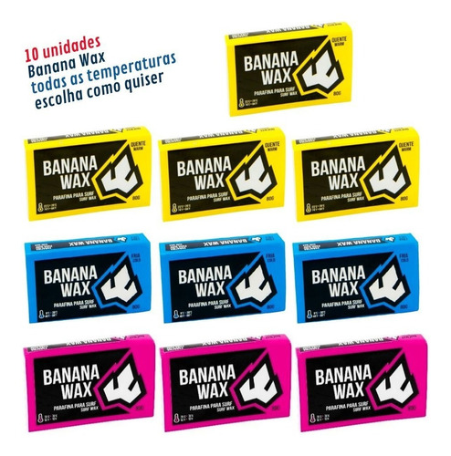 Parafina Banana Wax Kit C/ 10 - Todas As Temperaturas