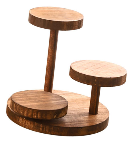 D Soporte De Madera For Tartas, Redondo, For Cupcakes, 18 X