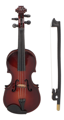 Modelo De ViolĂn En Miniatura, Soporte De Madera, Arco Y Fun