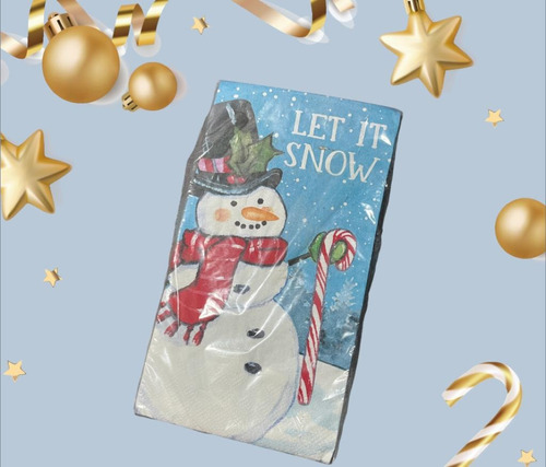 Servilletas Para Navidad Let It Snow 30