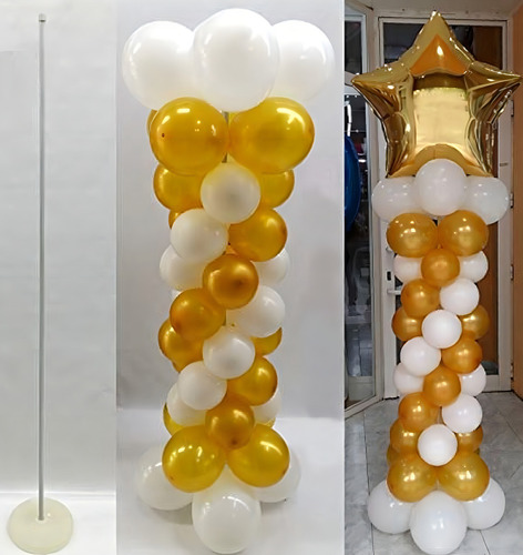 2 Columna Portátil Con Base Para Decoración De Globos 2 Mts
