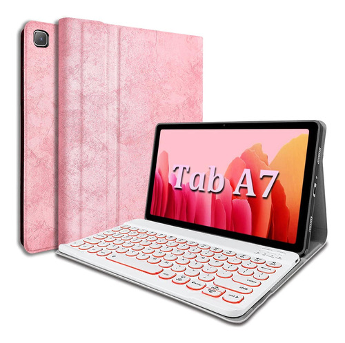 Funda Teclado Wineecy Tab Para Galaxy A7 10.4´´ Color Rosa