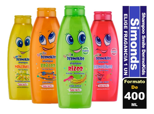 Simond's Shampoo Smile Dermokids 400 Ml Elige Fragancia