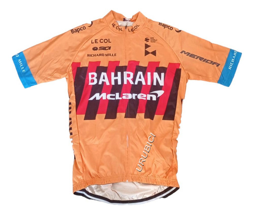 Camiseta De Ciclismo Talle L Bahrain Con Bolsillos Detras