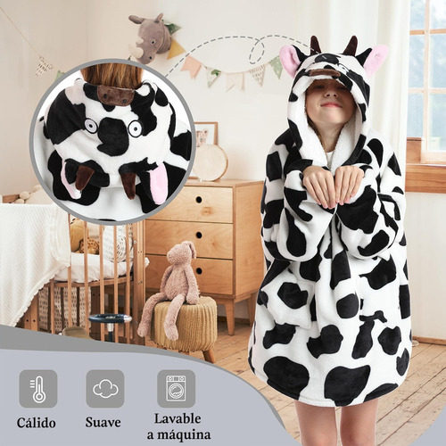 . Sudadera Cobija Hoodie Con Capuch Afelpada Calientita Niño