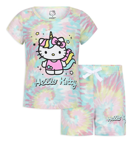 Hello Kitty Conjunto De Camisa Y Pantalones Cortos De Manga