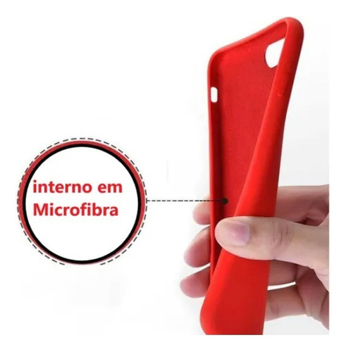 Capa Capinha De Silicone Aveludada Para iPhone 13