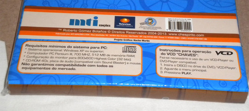 Imagem 3 de 3 de 8 Livros Do Chaves + Cd Com Jogos Maleta Bicho Esperto /