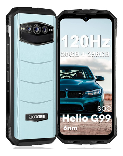 Doogee S100 Smartphone Resistente (2023), 20 Gb+256 Gb Dual 4g Gaming Rugged Phones Desbloqueados, 120 Hz 6.58 Pulgadas, Carga Rápida De 66w