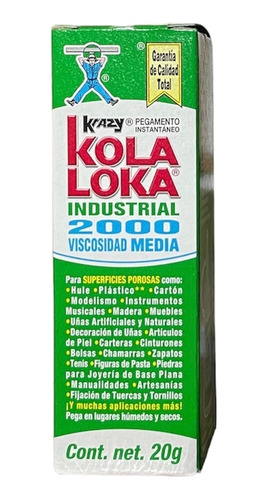 Pegamento Kola Loka Industrial 20gr Kl-2000 Viscosidad Media