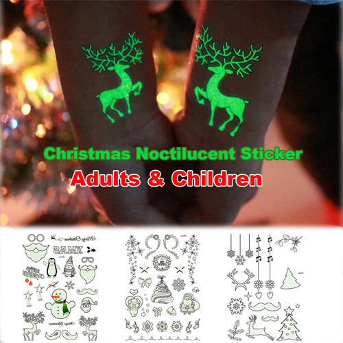 Pegatinas Navideñas Luminosas De 3 Hojas Con Forma De Copo D