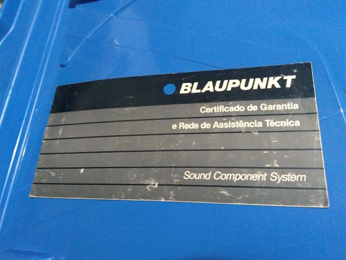 Manual Certificado Rádio Blaupuntk Em Branco Original Época 
