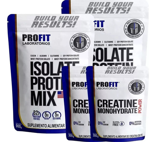  2x Whey Isolate 900g (1,8kg)+ 2x Creatina 300g(600g) Profit