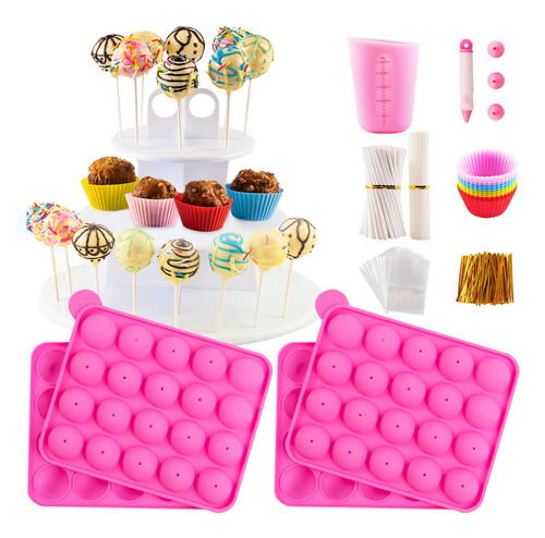 Kit Para Hacer Cake Pops Con 2 Juegos De Moldes De   Co...