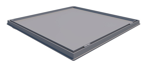 Tampa 90x90 Articulada Rebaixada Com Grelha Invisível Gda Cor Branco Brilho