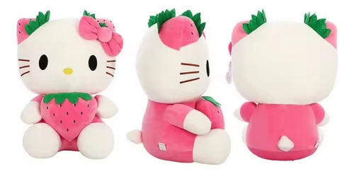 Peluche Sanrio Hello Kitty Con Fresa 22 Cm Felpa Suave 1 Pz