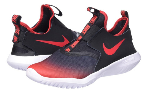 Zapato Nike Flex Run Negro Y Rojo