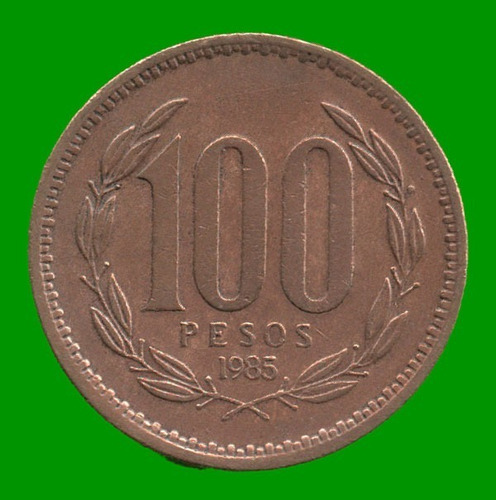 Moneda De Chile $100 Pesos , Año 1985 , Estado Usada. (Usado)