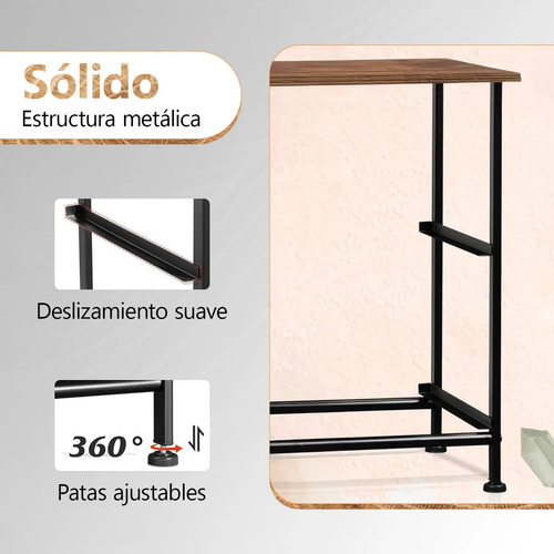 Buró FURRIFIC Juego De 2 Mesitas De Noche, Armario De Almacenamiento No Tejido Con 2 Cajones, Mesa Auxiliar De Sofá Retro Para Dormitorio, Sala De Estar, Balcón, Habitación De Niños.