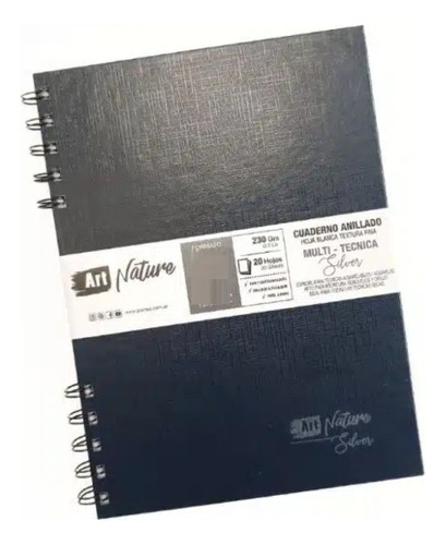 Cuaderno Para Dibujo Art Nature Silver A4 20h 230g Mix Media Color Blanco