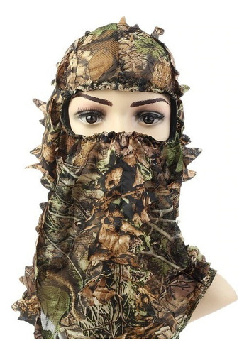 Toca Balaclava Camuflada Folha 3d Ghillie Tática Sniper