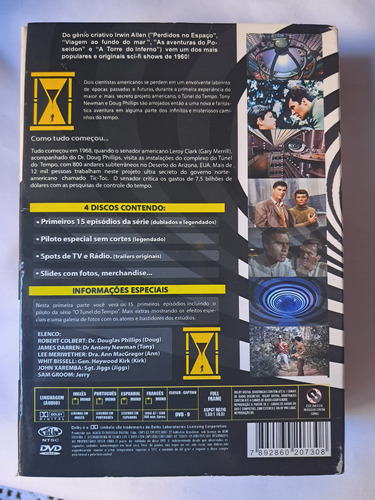 Box Dvd - Túnel Do Tempo - Temp. 1 E 2 - Completo E Lacrado (Usado)