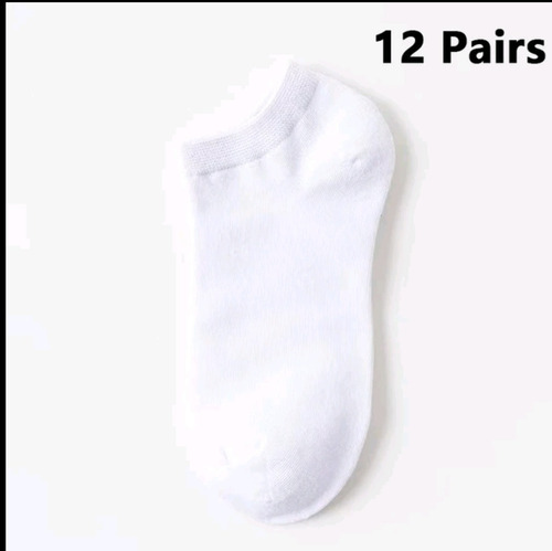 12 Pares Calcetines Tobilleros Invisibles Unisex