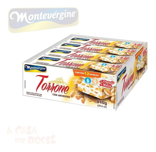 Torrone Com Amendoin 890g  C/12 70g - Montevergine