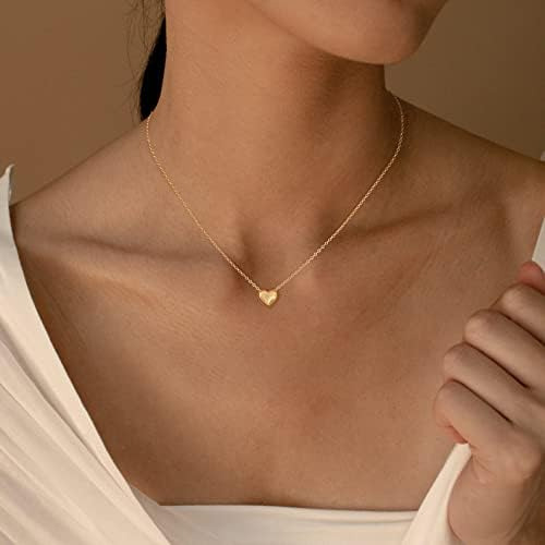 Picuzzy Collares De Corazón Para Mujer, Collar De Oro Delica