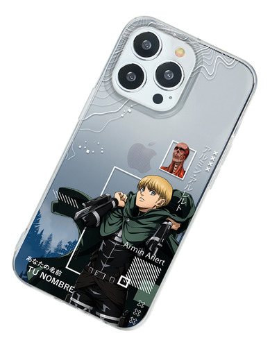 Funda Para iPhone Attack On Titan Armin Final Con Nombre