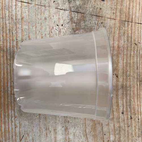 Kit 10 Vasos Transparentes Plástico 14cm P/ Orquídea Adulta