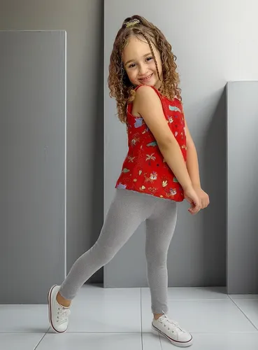 Calça Legging Infantil Cotton Básica Meninas