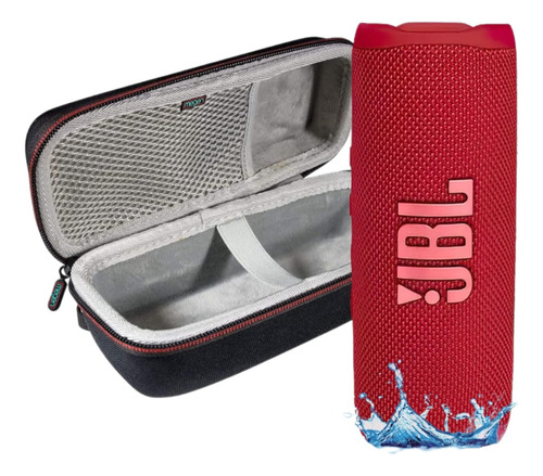 Jbl Flip 6 Altavoz Bluetooth Rojo Con Funda Rígida Megen