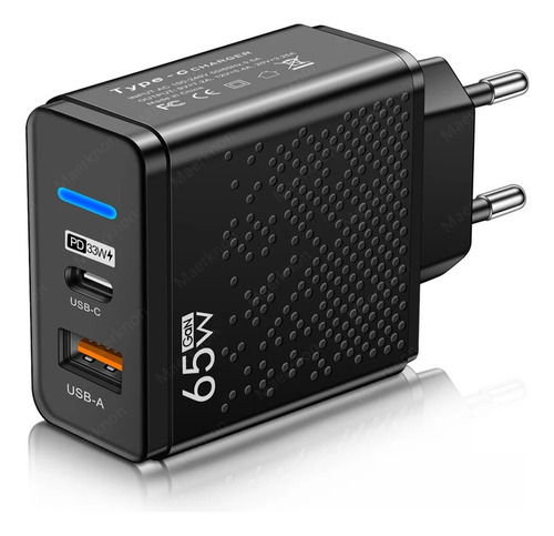 Cargador Universal Carga Rapida 65w Usb C Quick Charge Usb A