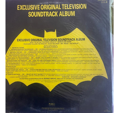 Batman - Original Television Soundtrack Album - Lp (Usado)