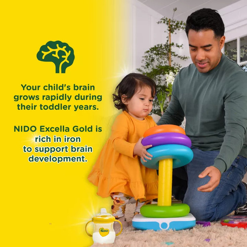 Nestle Nido Excella Gold Lata A Partir De 1 Año + 800 G (2)p Sin Sabor
