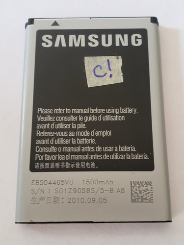 Bateria Samsung Eb504465vu Para I5800 Galaxy 3 I8910 Hd