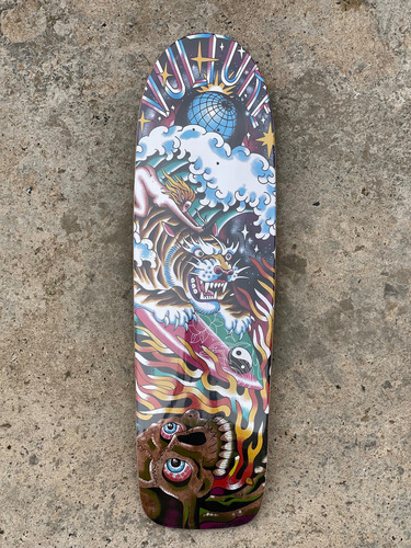Tabla De Skate Old School Maple Vulture 9.0 + Lija De Regalo Amarillo